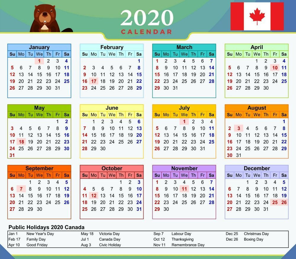 Free Printable 2021 Calendar With Canadian Holidays | 2021-Printable Calendar 2021 With Major Holidays