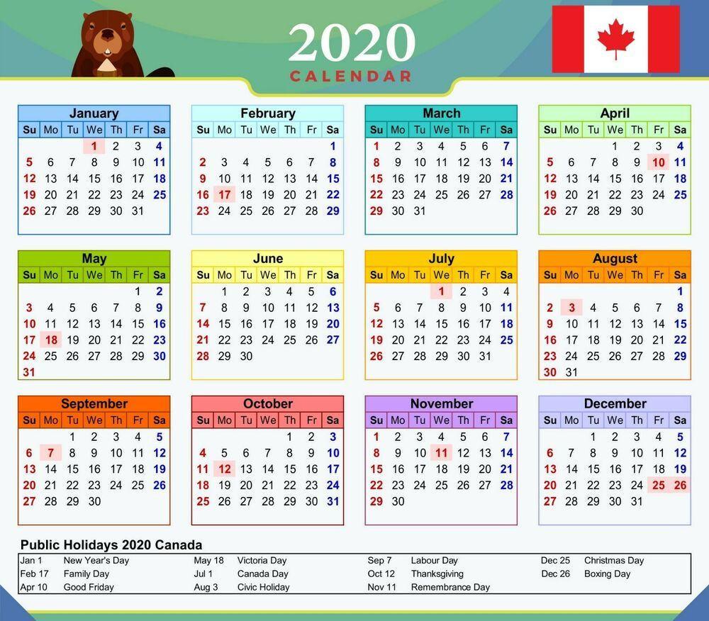 Free Printable 2021 Calendar With Canadian Holidays | 2021 Printable Calendars-Downloadable 2021 Employee Vacation Schedule