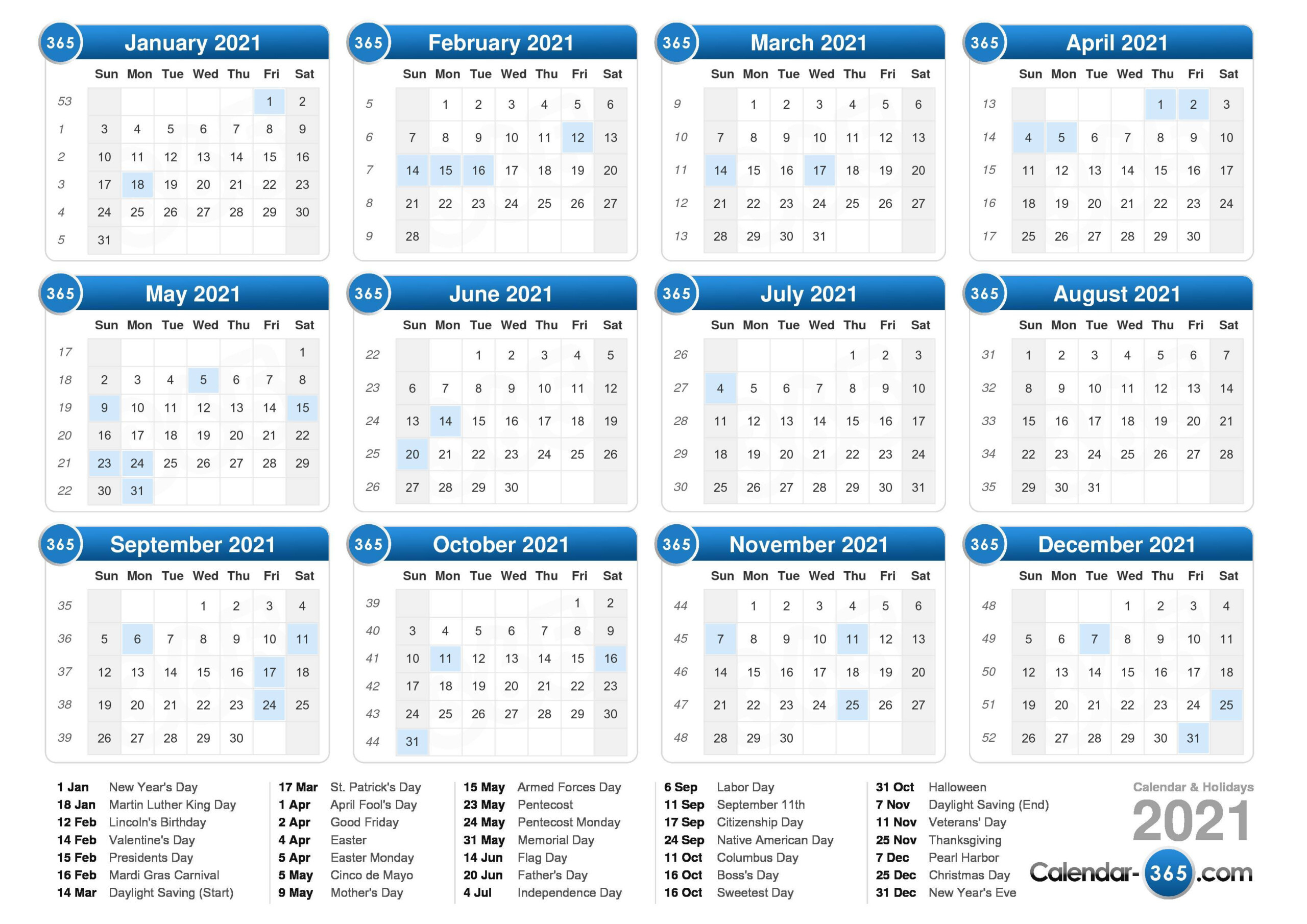 Free Printable 2021 Calendar With Holidays And Moon Phases-Free Printable Moon Calender 2021