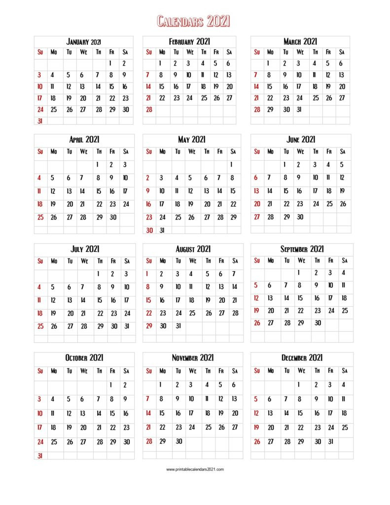 Free Printable Calendar 2021 Large Print | Calendar-Rut In Wv 2021