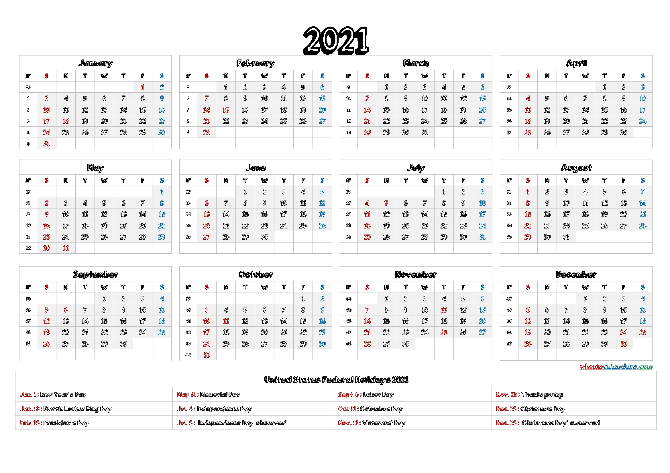 Free Printable Fill In Calendars 2021 | Calendar Template-Fill In Calaendar For 2021