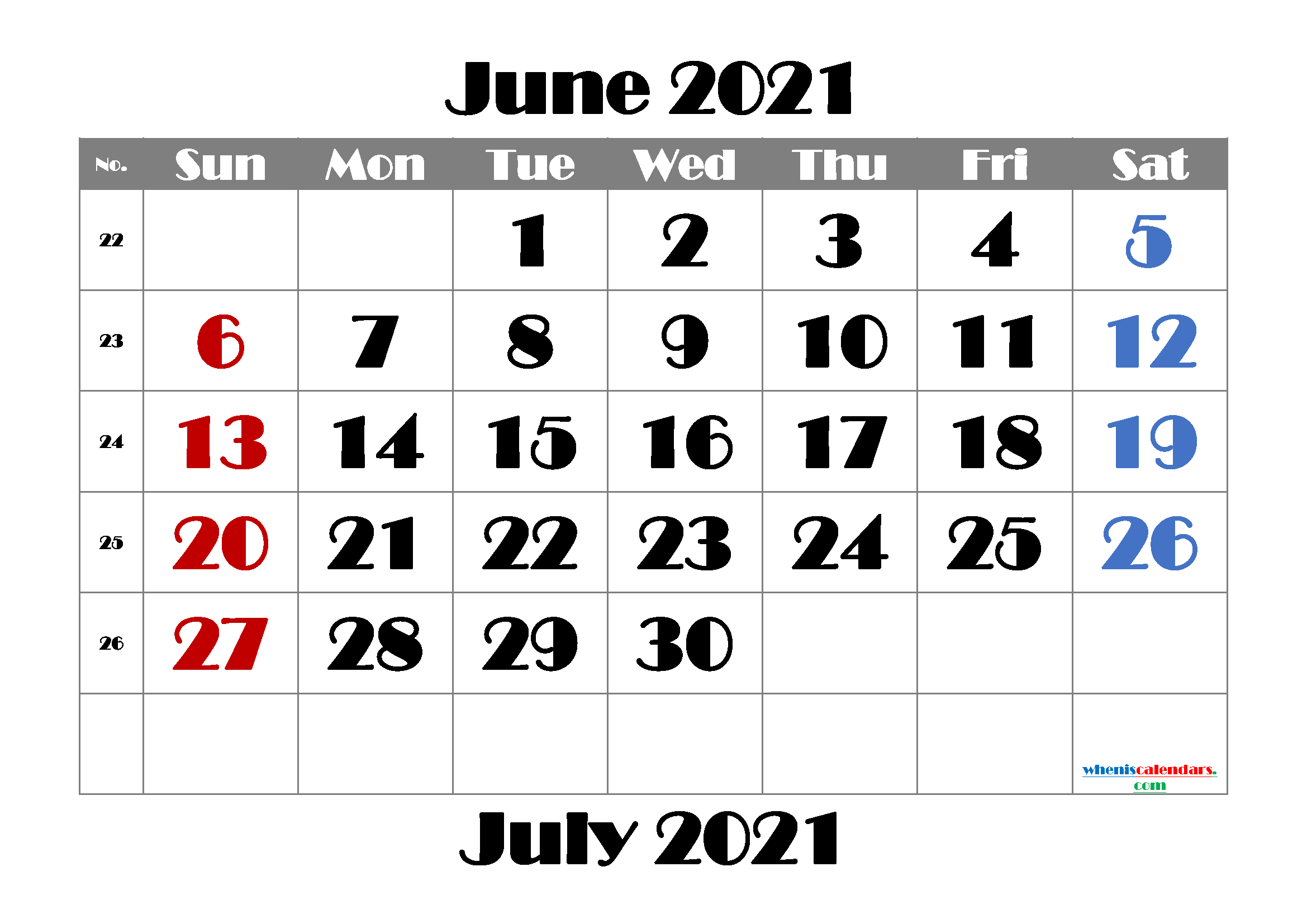 Free Printable June 2021 Calendar | Template M21Broadway1-June 2021 Calendar Printable