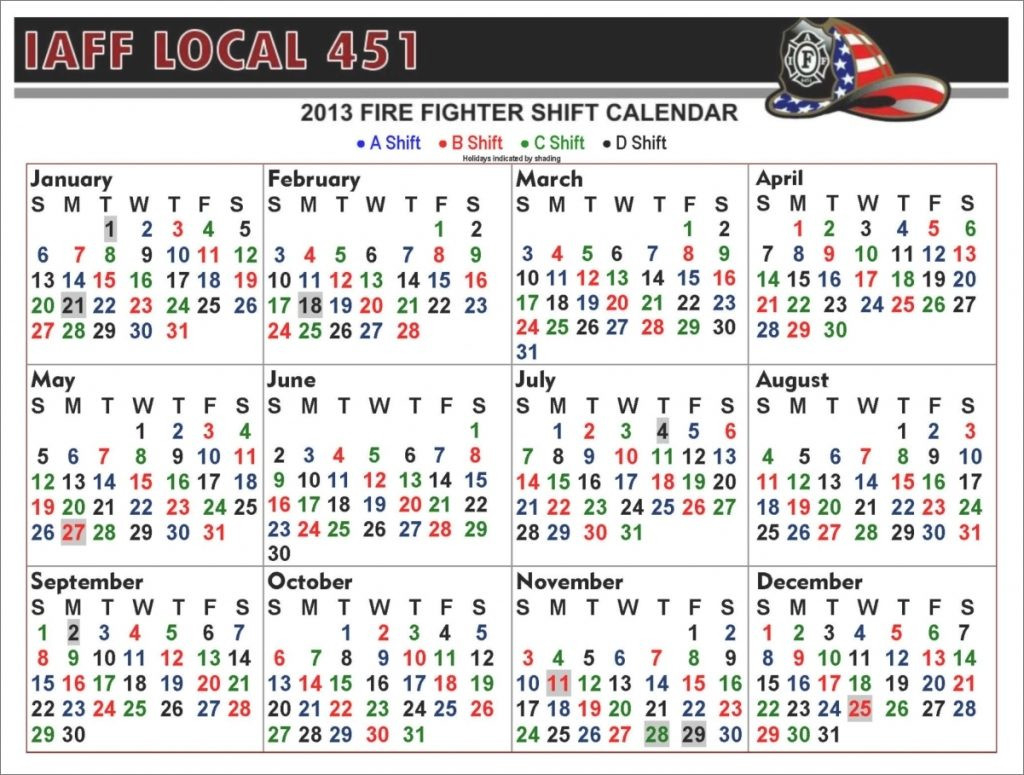 Houston Fire 2021 Shift Calendar | Printable Calendar 2020-2021 Shift Calendar Free
