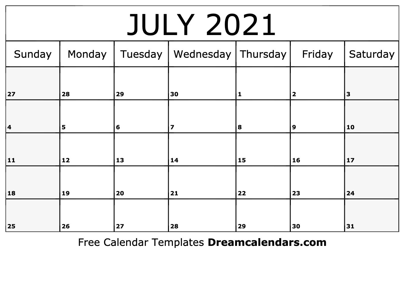 July 2021 Calendar | Free Blank Printable Templates-Blank July 2021 Calendar Beta Calendar