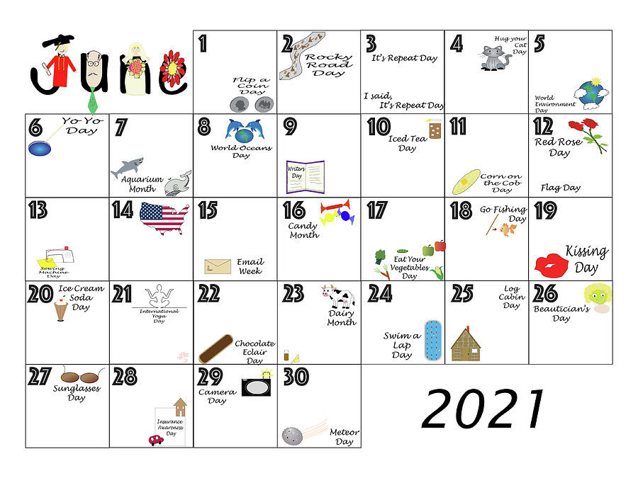 June 2021 Quirky Holidays And Unusual Celebrations-Everyday Holiday Calendar 2021