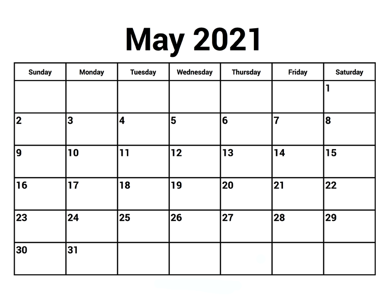 May 2021 Calendar With Holidays - Thecalendarpedia-2021 Holiday Calendar Spreadsheet