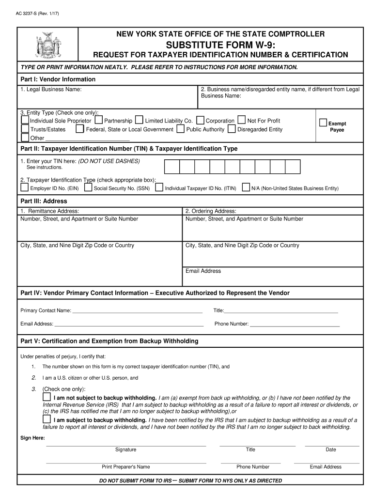 Blank W9 Form for 2021