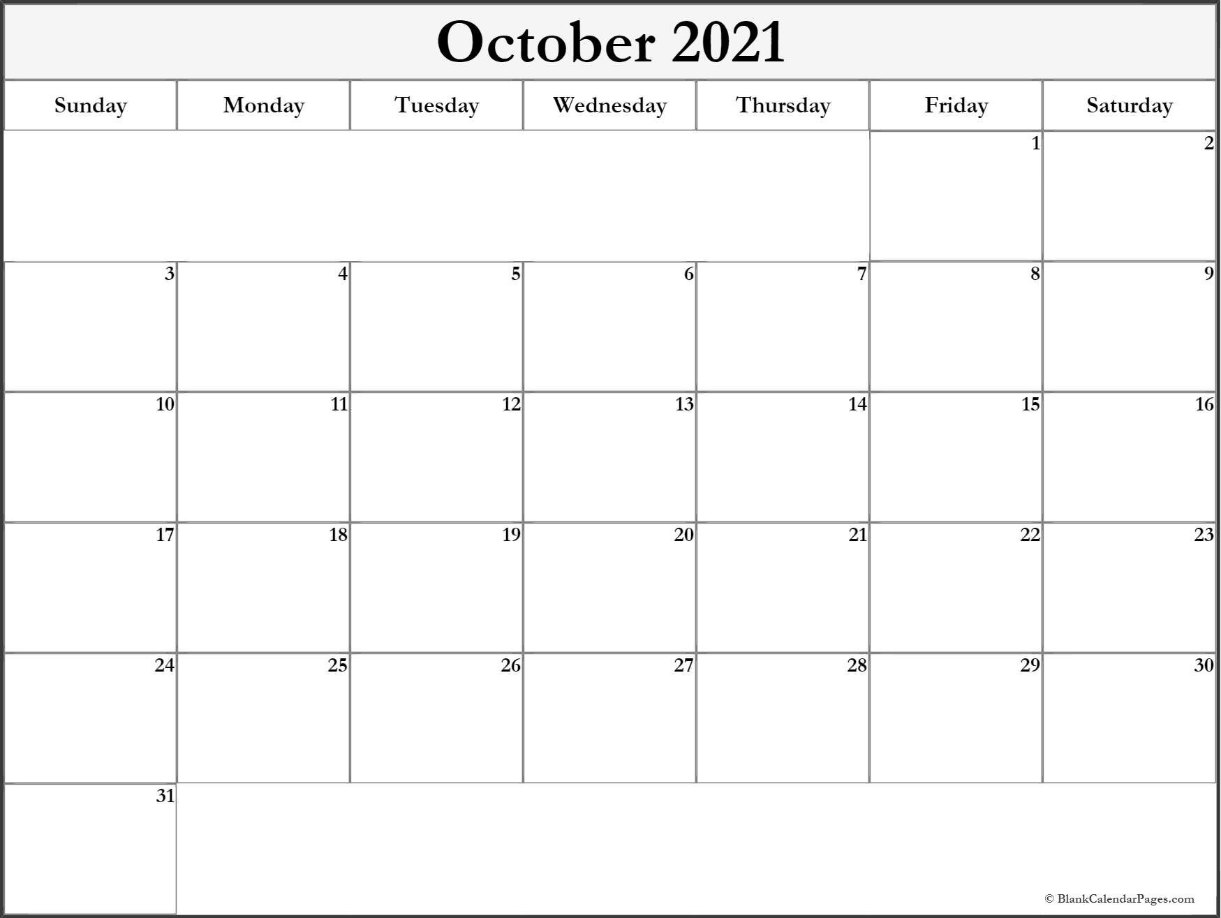 October 2021 Blank Calendar Templates.-Monthly Schedule Planner August 2021