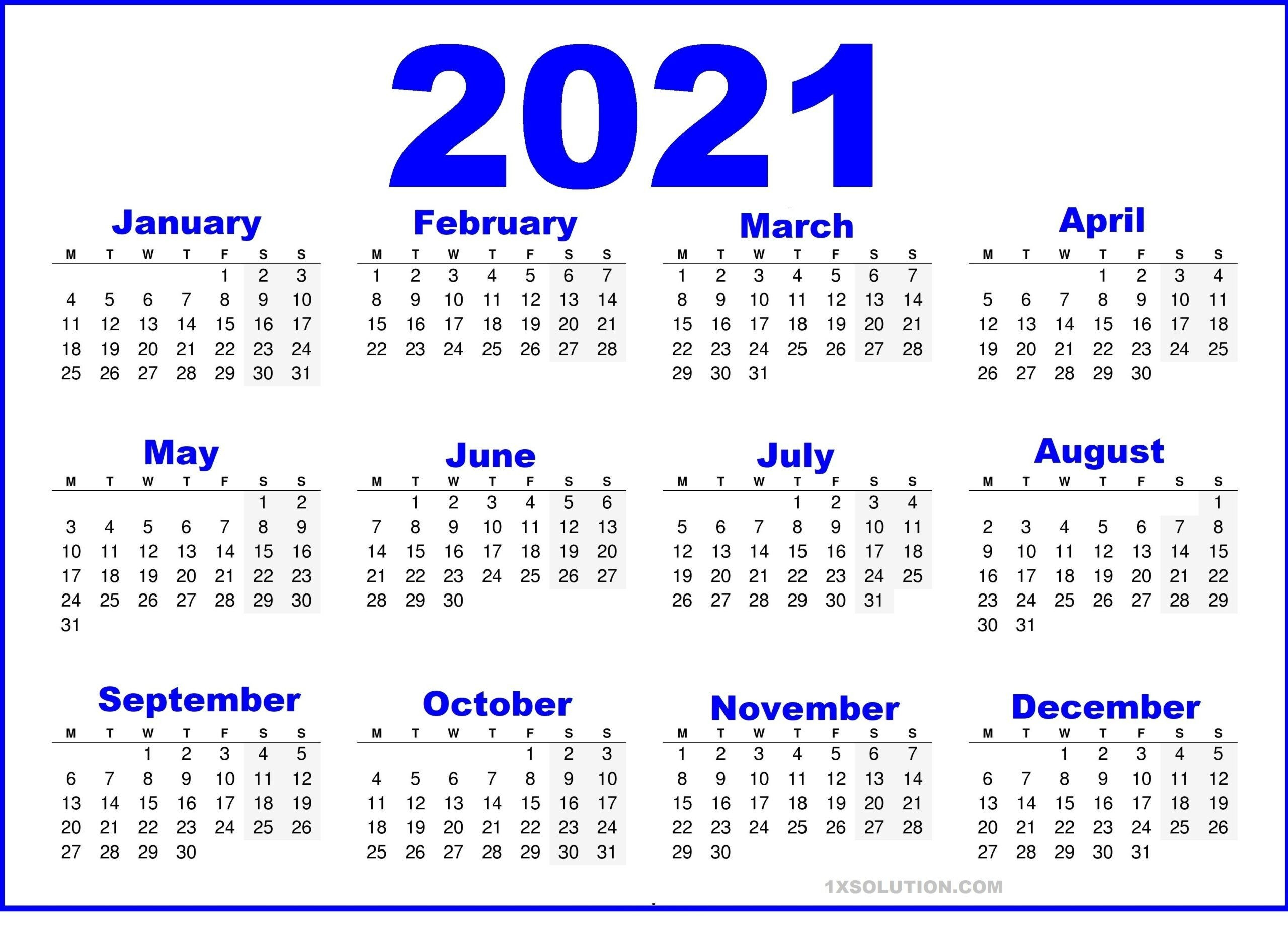Printable 2021 F-1 Schedule - Example Calendar Printable-2021 Yearly Calendar Template Printable Free