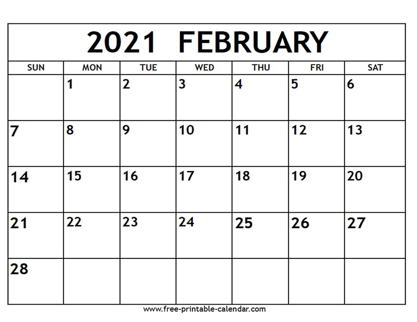 Printable Calendar 2021-Free Blank Calendar Templates 2021