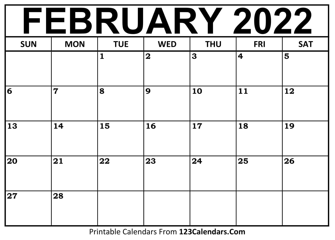 Printable February 2021 Calendar Templates | 123Calendars-January February 2021 Calendar