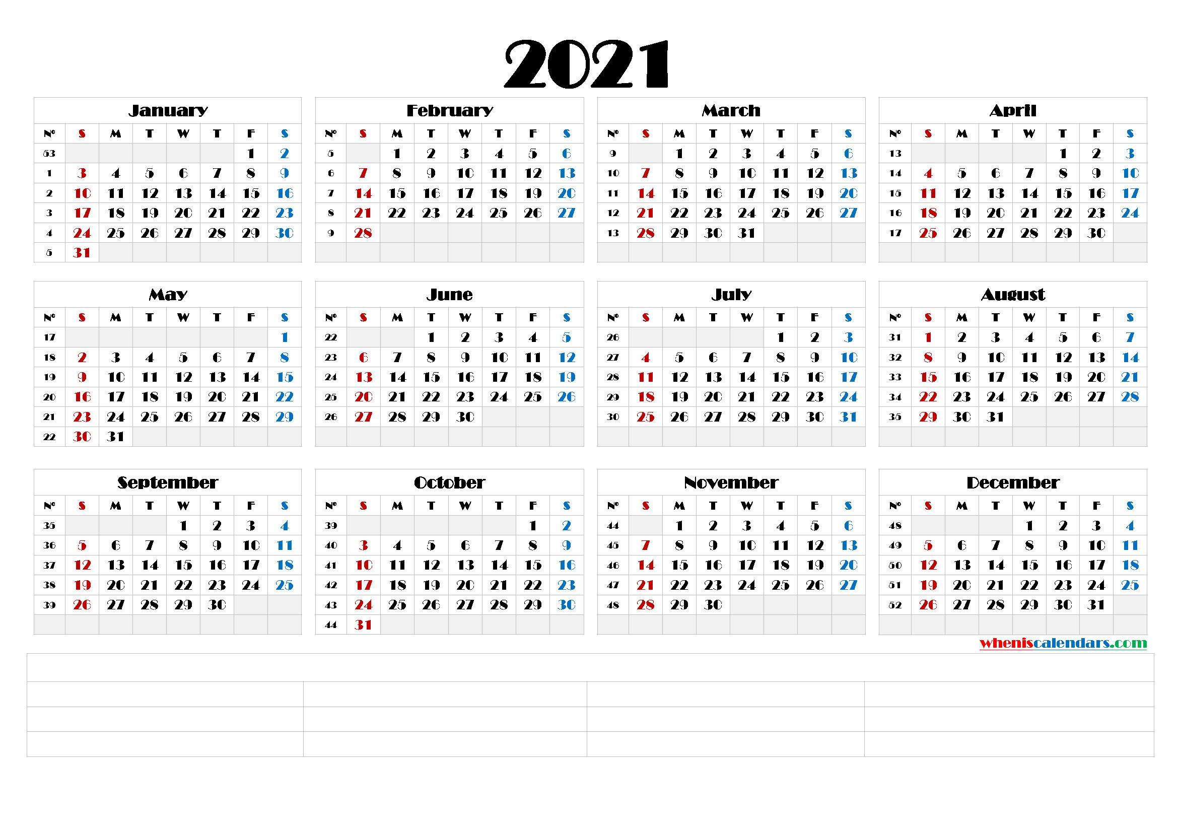 Printable Monthly 2021 Calendar Template Word : Printable-Free Printable Month Calendar 2021