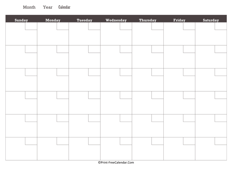Printable Monthly Calendar 2021-2021 2021 Printable Blank School Calendar