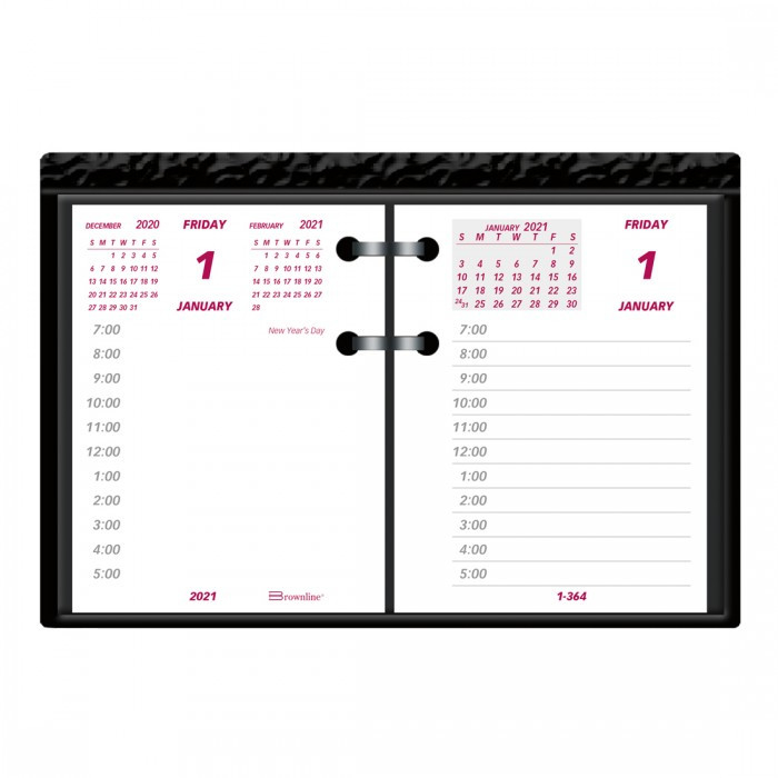 Refill 2021 For Daily Desk Calendar C1S | Rediform-Hourly Daily Calendar 2021