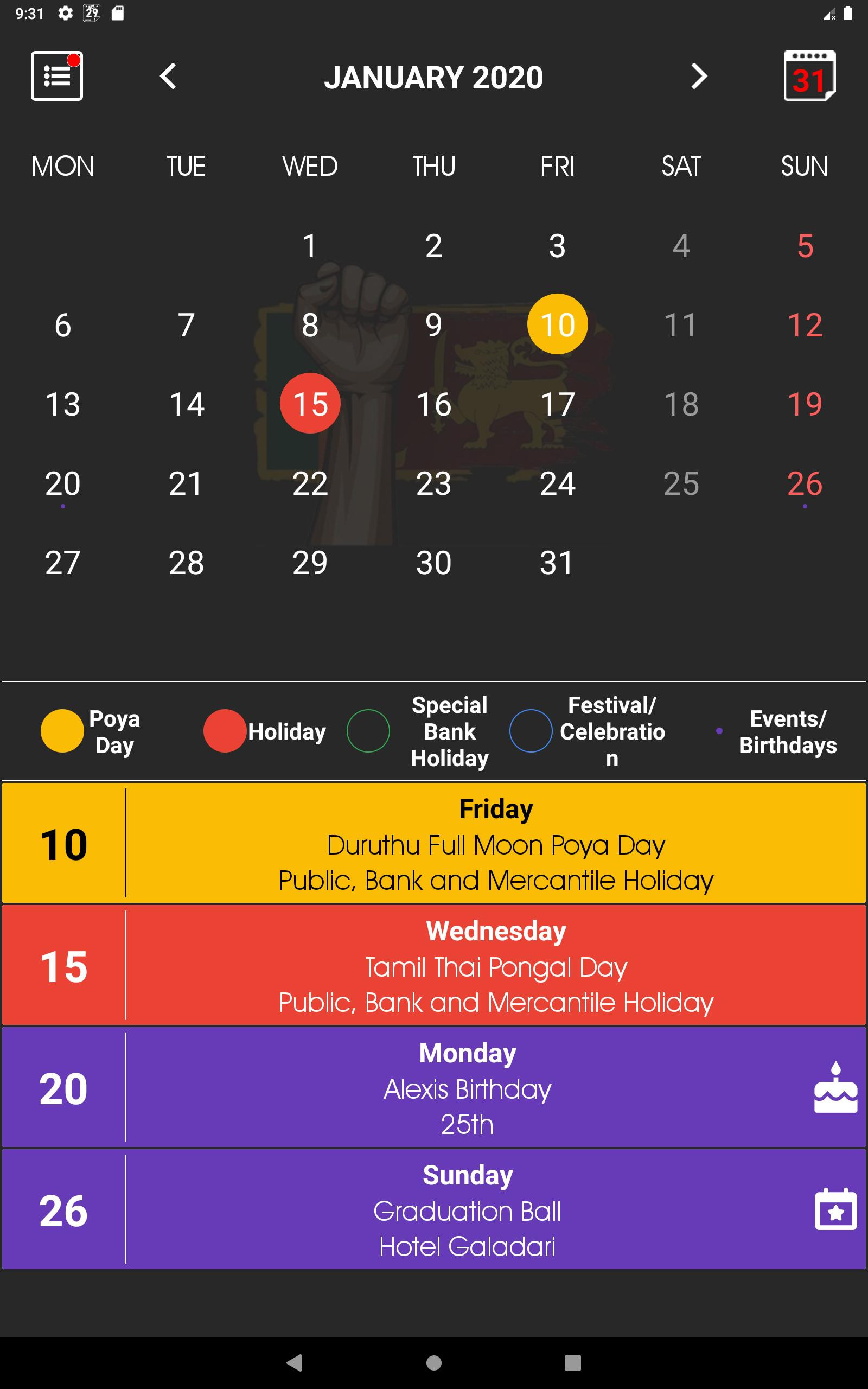 Sri Lanka Calendar 2021 ?? ¦ Sinhala ¦ Holidays For-Mercentile Holidays In Sri Lanka 2021