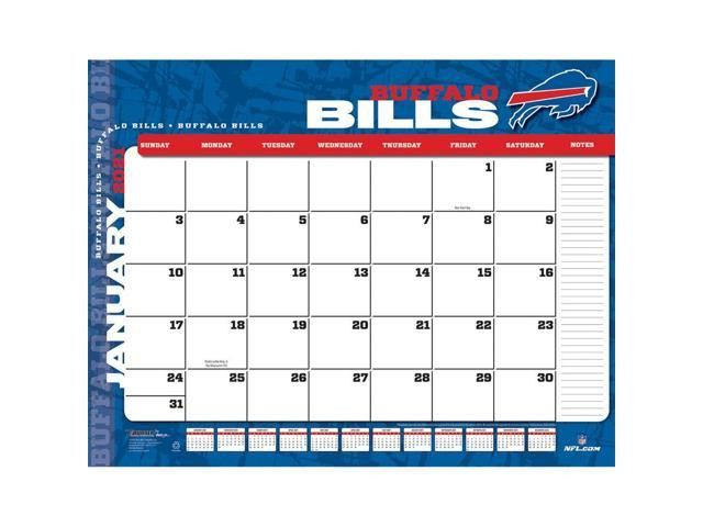 Turner Sports Buffalo Bills 2021 22X17 Desk Calendar-Calendar For Bills 2021
