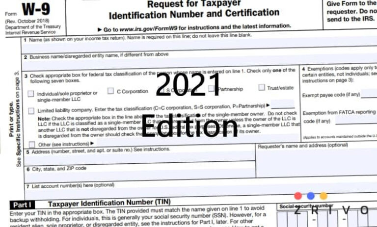 2021 W9 Tax-Free Printable Form