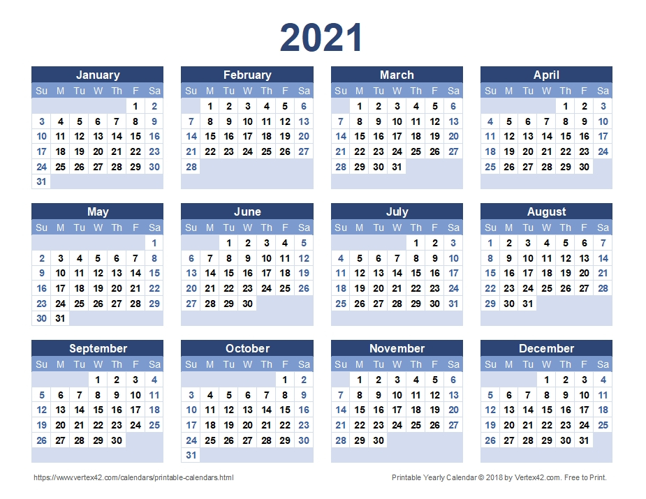 Yearly Calendar For 2021 | Qualads-Printable Bill Calendar 2021