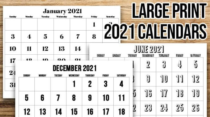 20 Free Printable 2021 Calendars - Lovely Planner-2021 Calendar Squares To Rpint