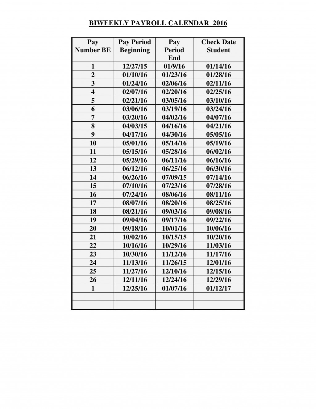 2020 Biweekly Payroll Calendar Template ~ Addictionary-2021Biweekly Payroll Calendar Template