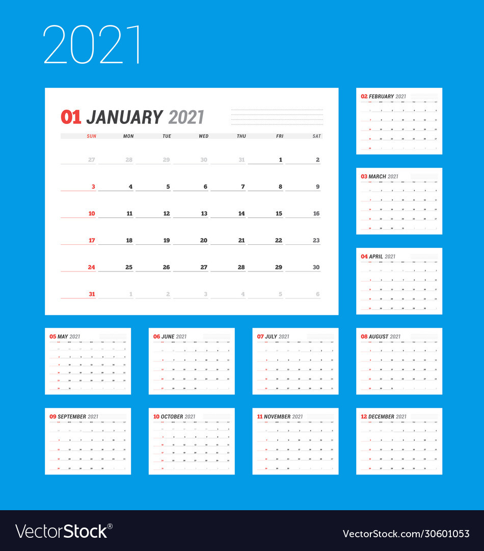 2021 Calendar Printable | 12 Months All In One | Calendar 2021-2021 Calendars To Fill In And Print