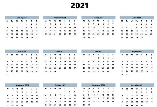 2021 Calendar Printable Template | Calendar Printables-Excel Calendar Template 2021