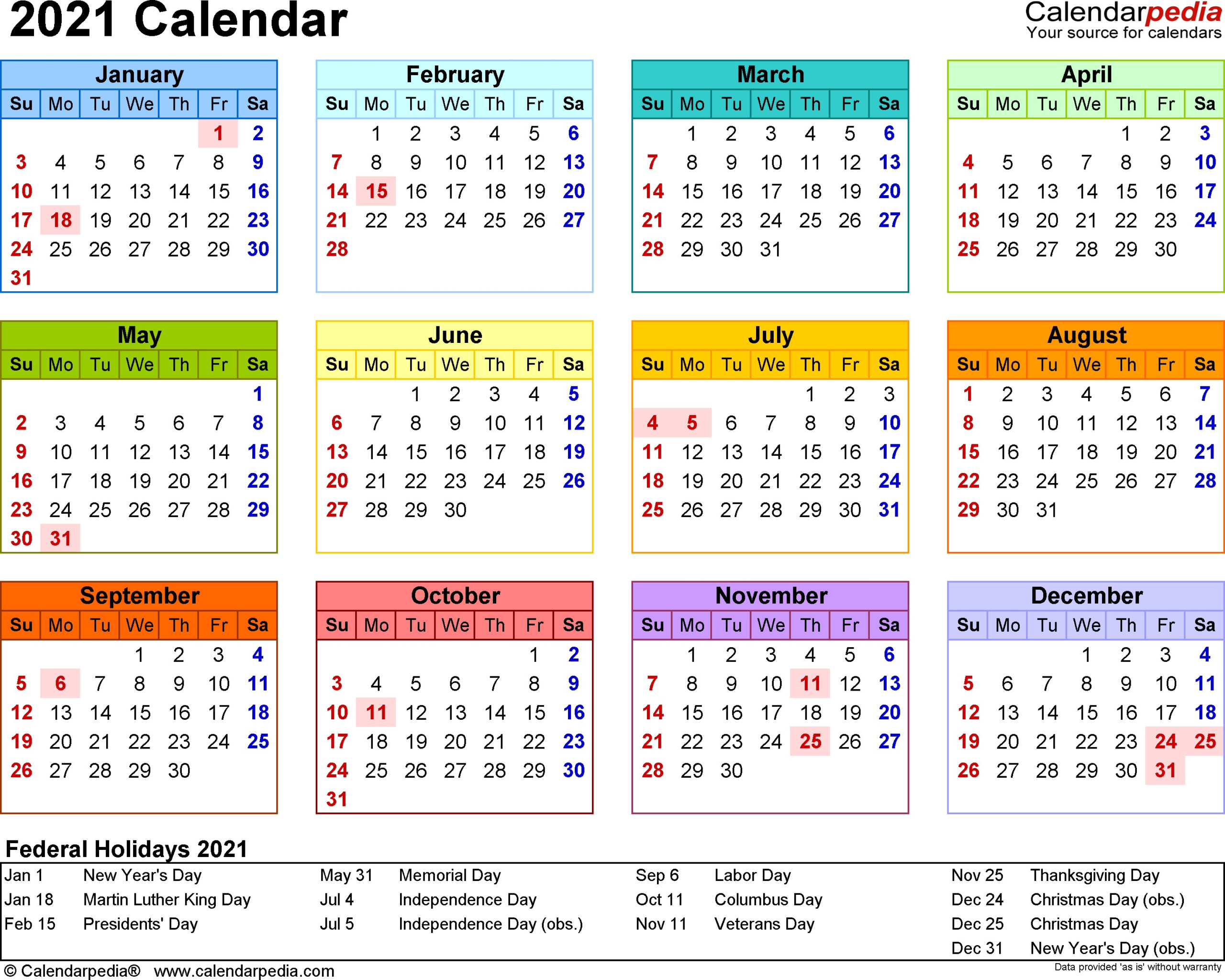 2021 Calendar Template 3 Year Calendar Full Page | Free-2 Page Printable Yearly Calendar Template 2021