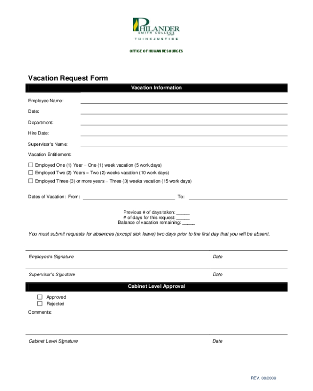 2021 Employee Vacation Request Form - Fillable, Printable-2021 Vaction Templates