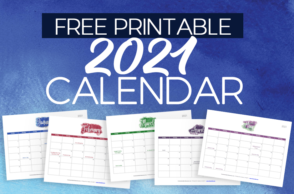 2021 Free Printable Calendar For Churches | Churchart Blog-Calendar Template 2021 Printable Free