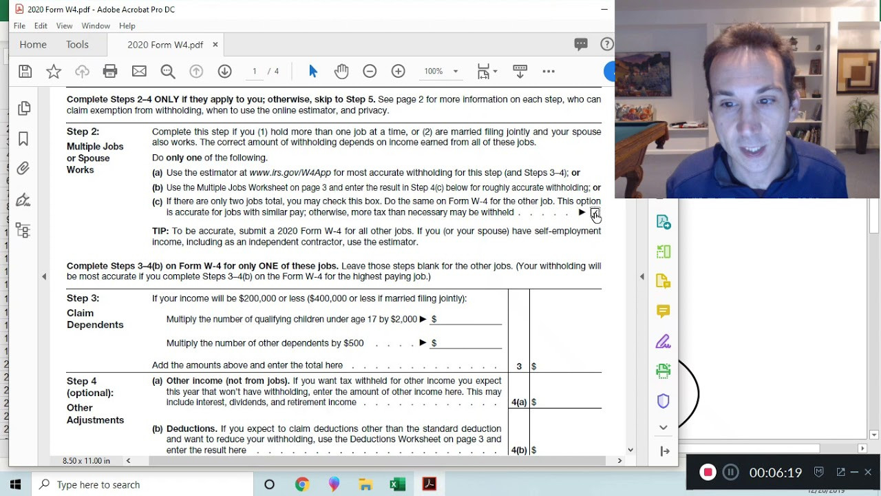 2021 New W4 And Payroll Withholding In Excel-Printable 2021 2021 W 4 Form