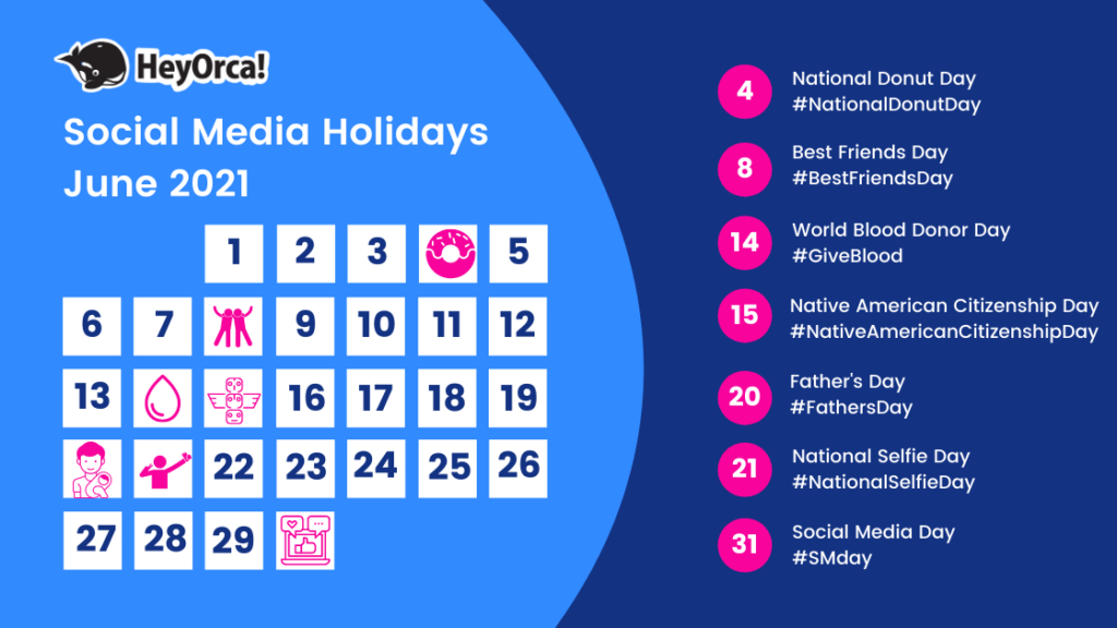 2021 Social Media Holiday Hashtag Guide + List Of 263-National Wellness Calendar 2021