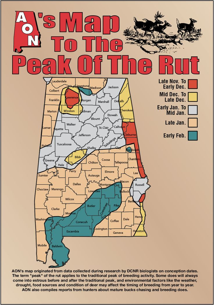 Aon&#039;S Map To The Peak Of The Rut Regarding 2021 Deer Rut-2021 Rut Predictions Calander