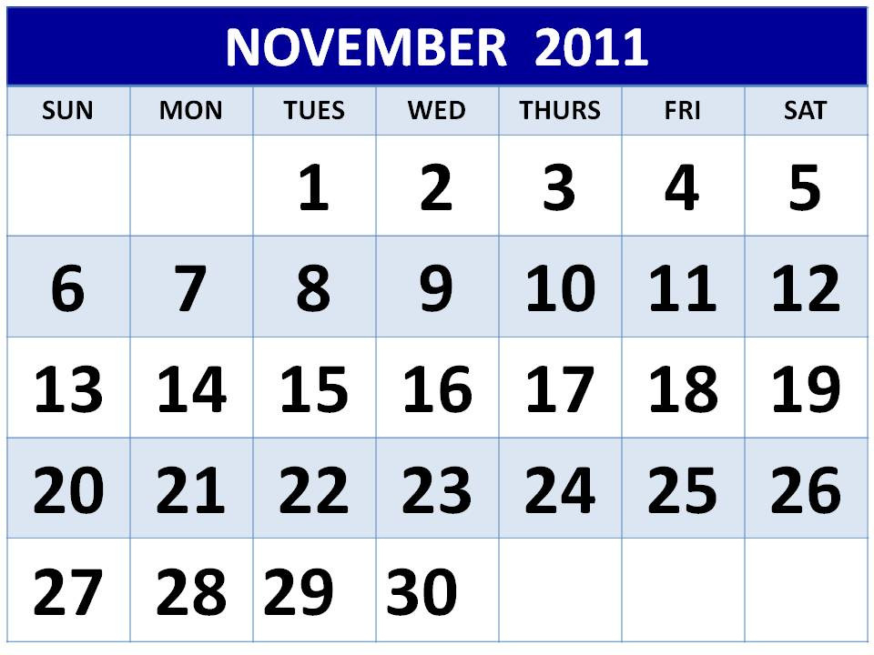 Daily Cool Pictures Gallery: 2011 Calendar Printable-Free Large Number Printable Calendars