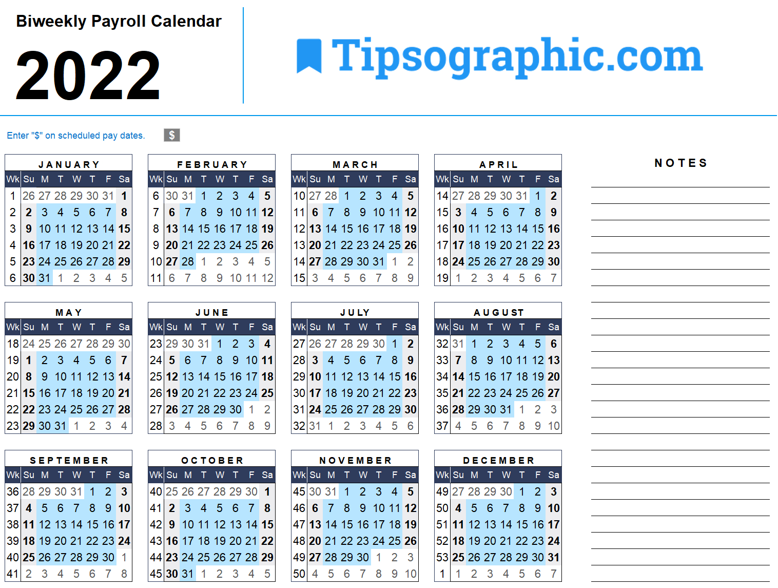 Download The 2022 Facebook Marketing Calendar (With U.s-2021Biweekly Payroll Calendar Template