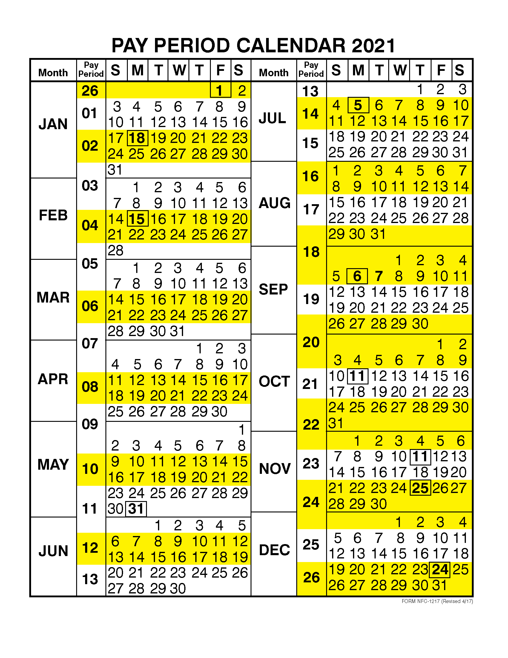 Federal Government Pay Calendar 2020 Opm | Payroll-2021Biweekly Payroll Calendar Template