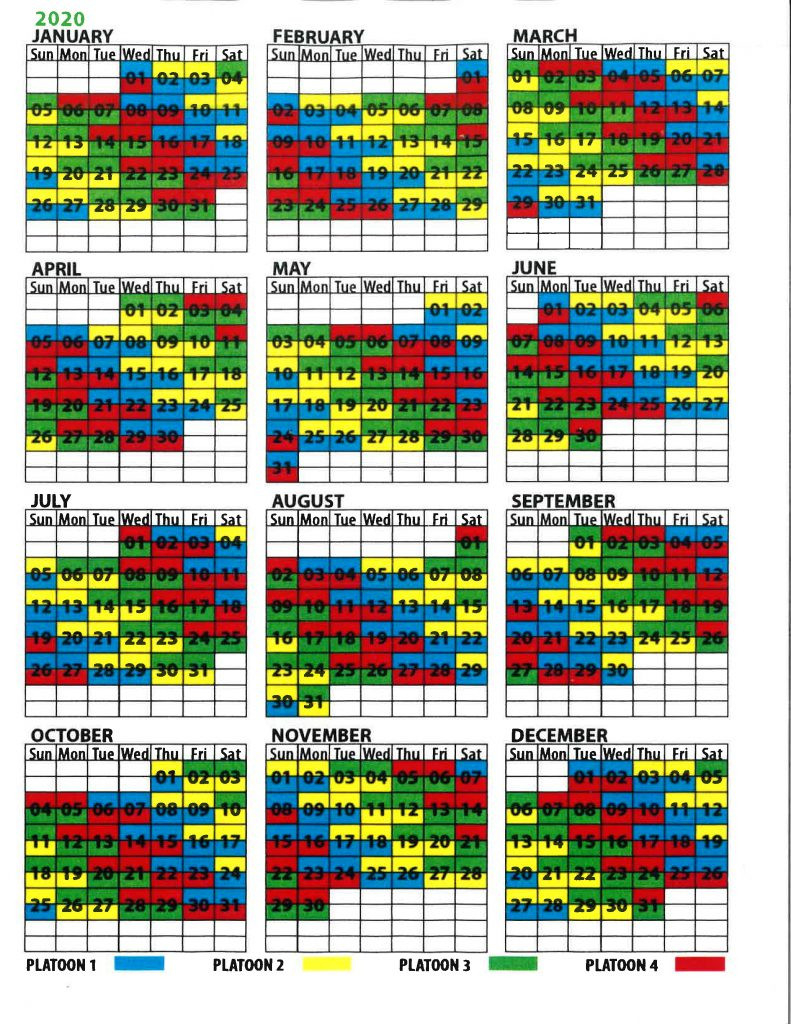 Firefighter Shift Calendar 2021 | Printable Calendars 2021-Shift Schedule Template 2021