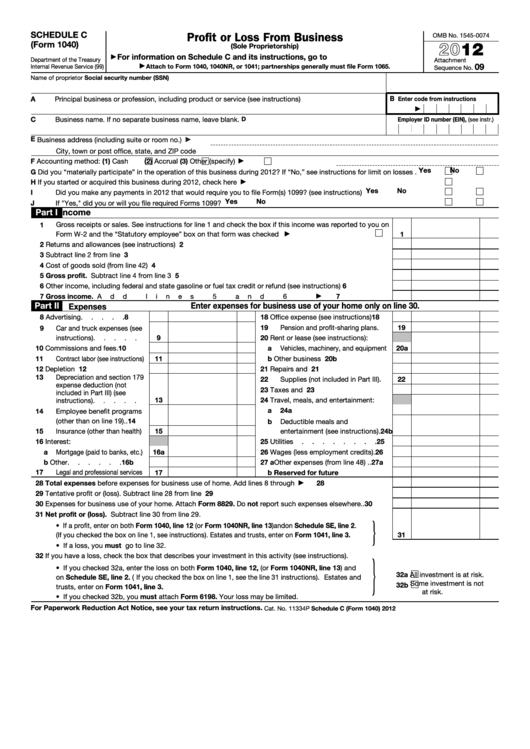 Form 1040 With Schedule C I Will Tell You The Truth About-Irs Forms 2021 Printable Sch C