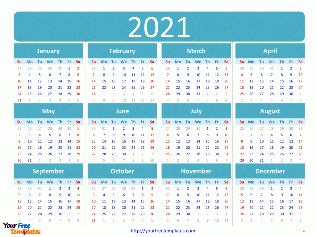 Free Editable 2021 Calendars In Word / Printable Calendar-12 Month 2021 Printable Calendar