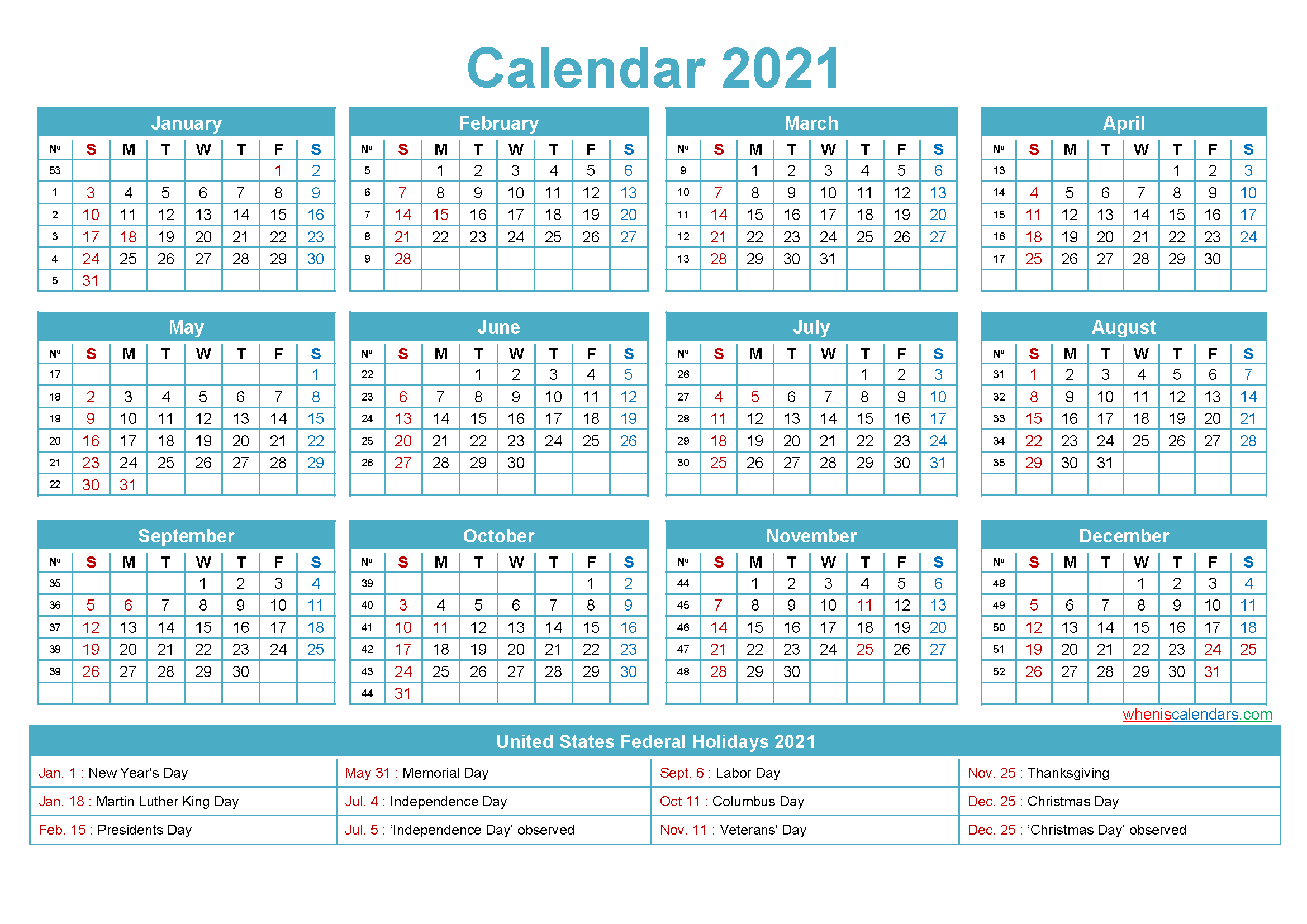 Free Editable Printable Calendar 2021 - Template No.ep21Y5-2021 Calendars To Fill In And Print