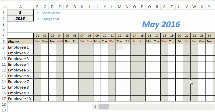 Free Excel Leave Tracker Template (Updated For 2021-2021 Vacation Planner Calendar For Employers