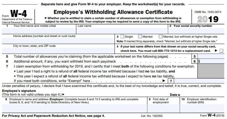 How To Fill Out A Form W-4 (2019 Edition)-Printable 2021 2021 W 4 Form