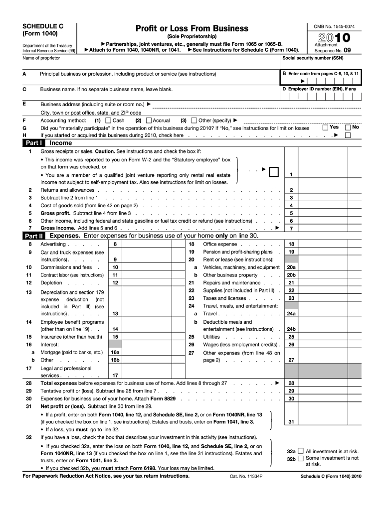 Irs Forms 2021 Printable Sch C | Calendar Template Printable