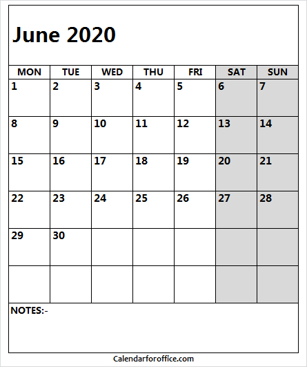 June 2020 Calendar Monday To Friday Templates | Pinterest-Free Sample Printable Blank Editable Calendar For Monday - Friday June 2021