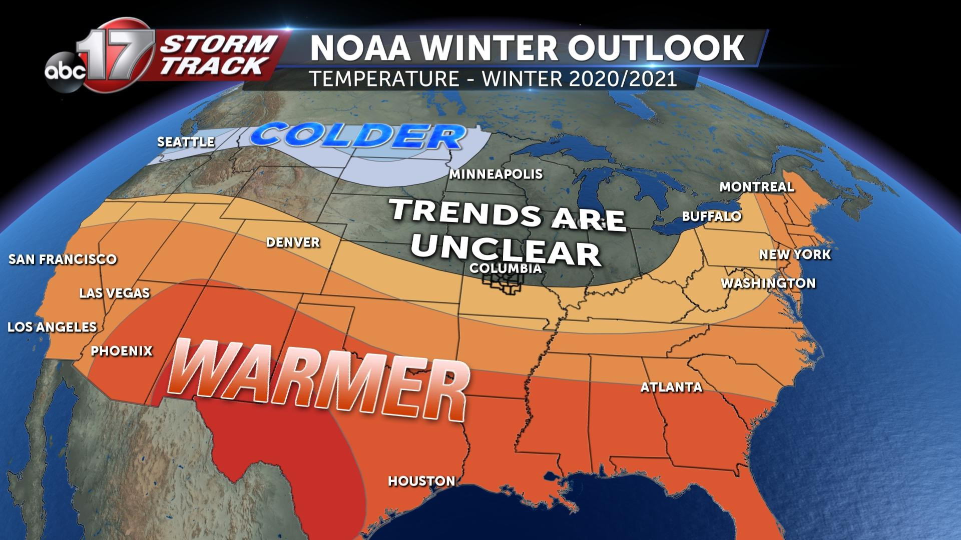 Noaa Releases 2020-2021 Winter Outlook - Abc17News-Northwest Louisiana 2021 Rut Prediction