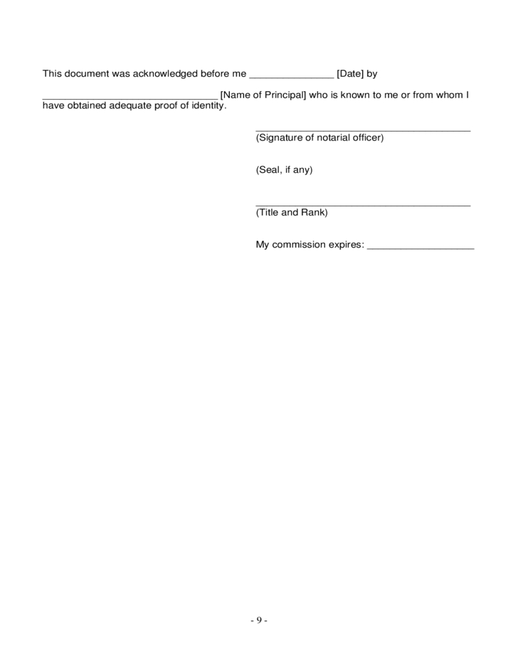 Power Of Attorney Form - Ohio Free Download-2021 W 9 Form For Ohio