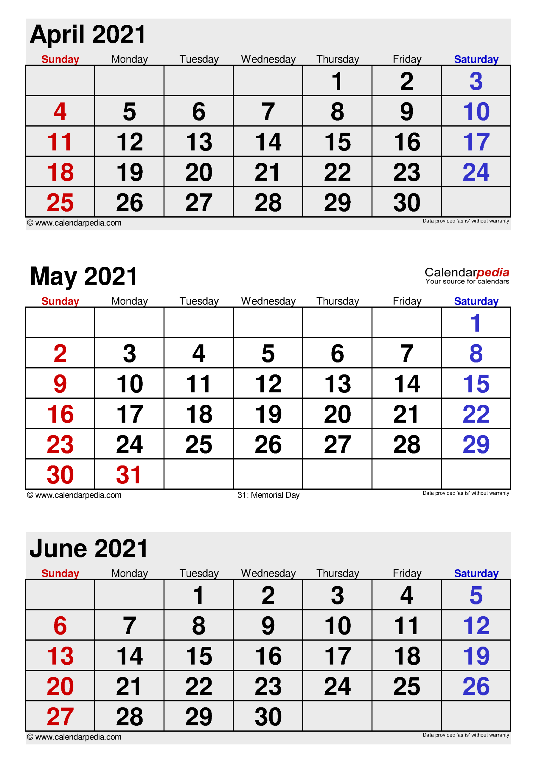 Printable 3 Month Calendar 2021 | Free 2021 Printable-Printable Month To Month Calendar 2021