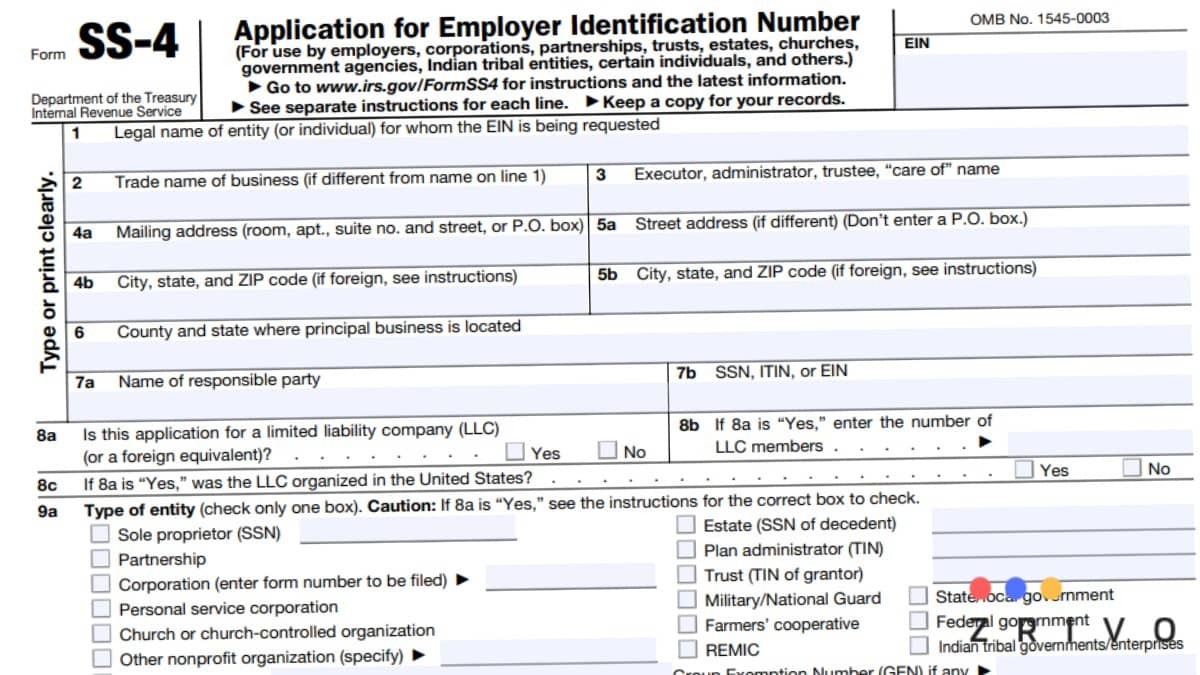 Ss-4 Form 2021 - Irs Forms - Zrivo-Printable 2021 2021 W 4 Form