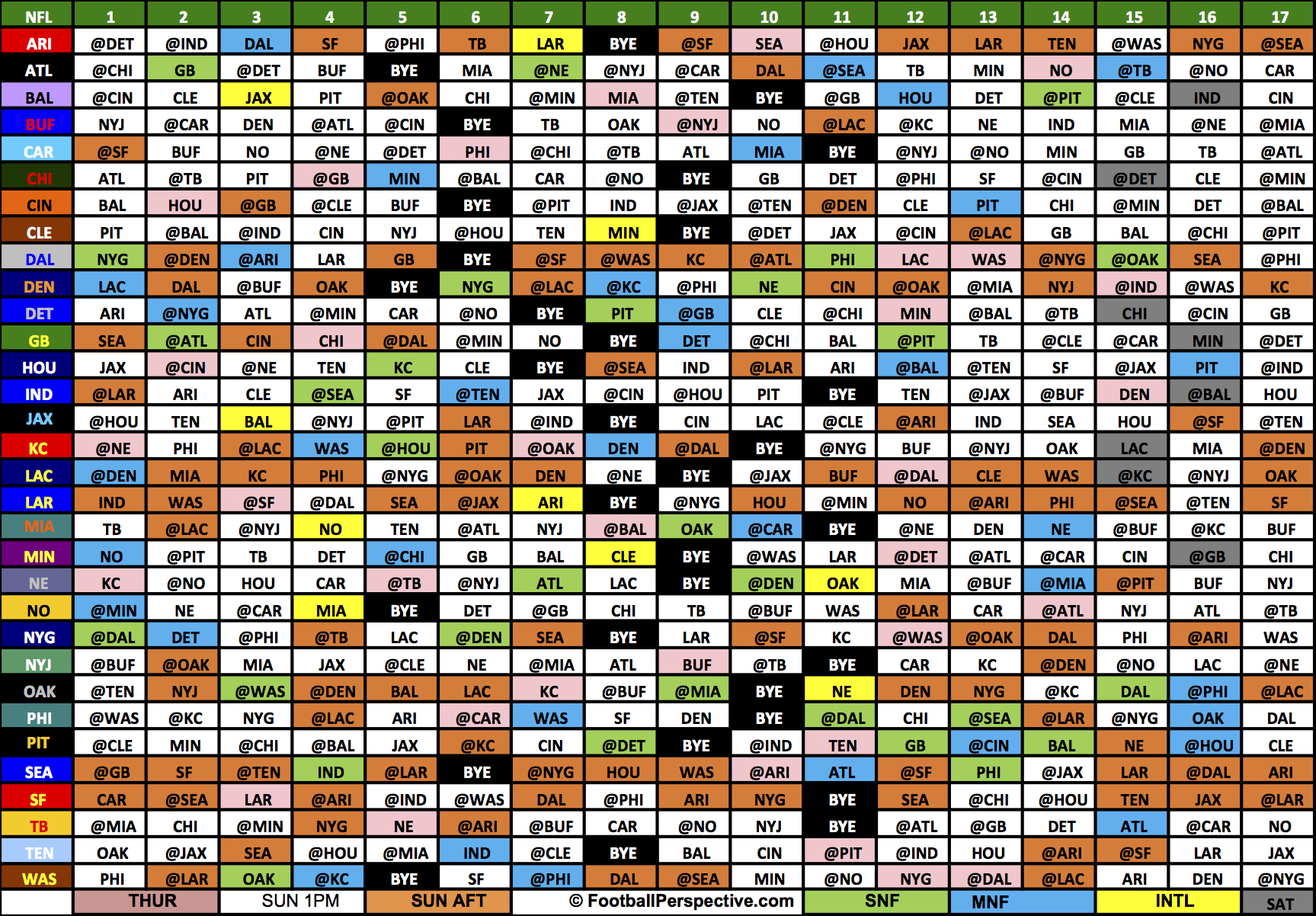 The 2017 Nfl Schedule-Printable 2021 Full Nfl Schedule