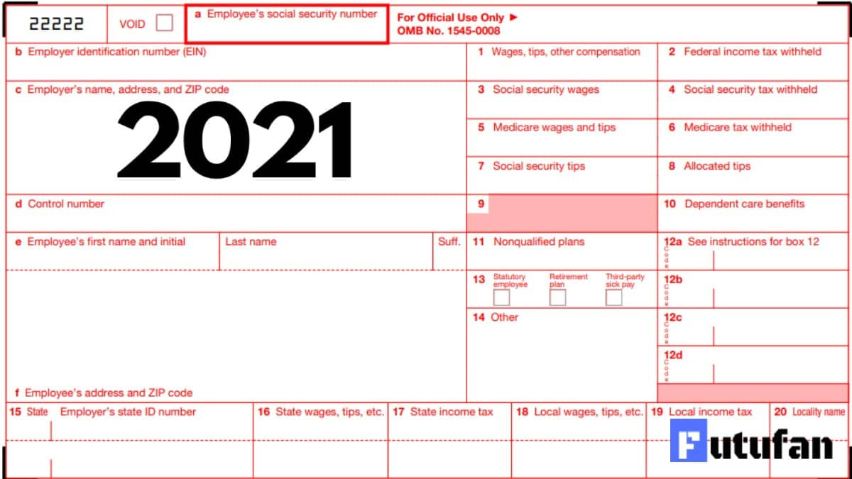 W2 Form 2021 - W-2 Forms - Taxuni-Printable 2021 2021 W 9 Form