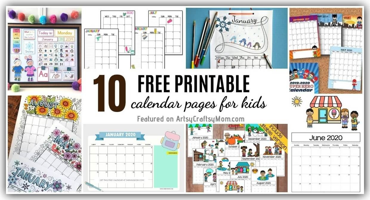 10 Free Printable Calendar Pages For Kids For 2020/2021-October Calendar With Space To Write Assignments